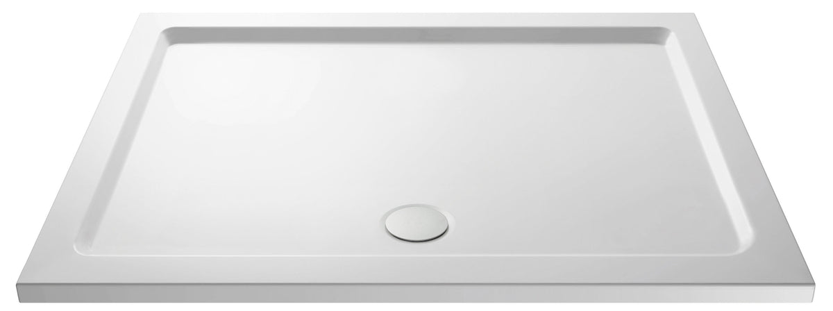 1600 x 760mmWhite Slimline Rectangular Shower Tray