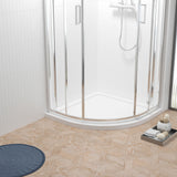 800mm White Slimline Quadrant Shower Tray