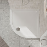 900mm White Slimline Quadrant Shower Tray
