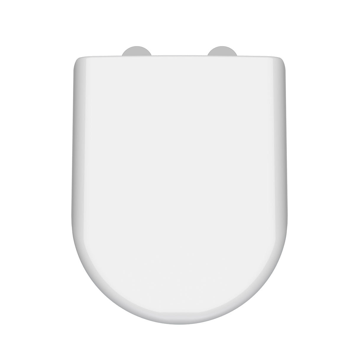 Modern Splash White D-Shaped Soft Close Toilet Seat With Quick Release Hinge
