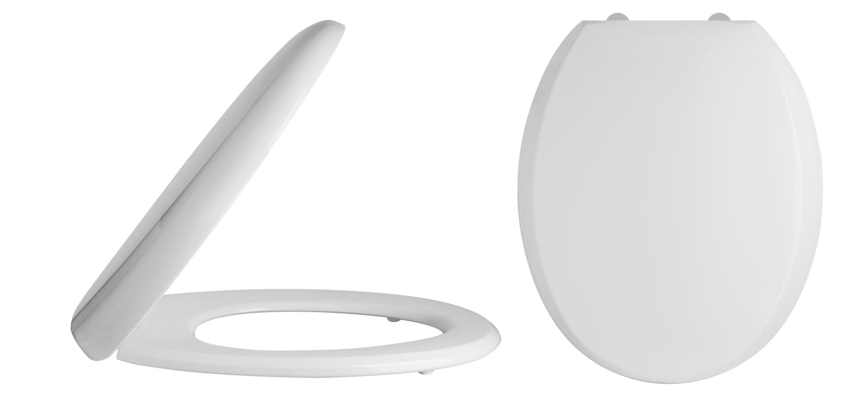 Modern Splash White Round Soft Close Toilet Seat With Quick Release Hinge