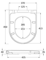 Gloss White D-Shaped Soft Close Toilet Seat With Quick Release Hinge