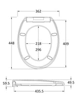 Modern Splash White Round Soft Close Toilet Seat With Top Fix Hinge