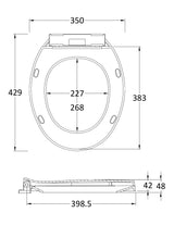 Modern Splash White Round Soft Close Toilet Seat With Bottom Fix Hinge