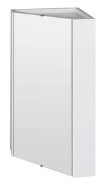 Modern Splash 324mm Gloss White Wall Hung Corner Mirror Cabinet