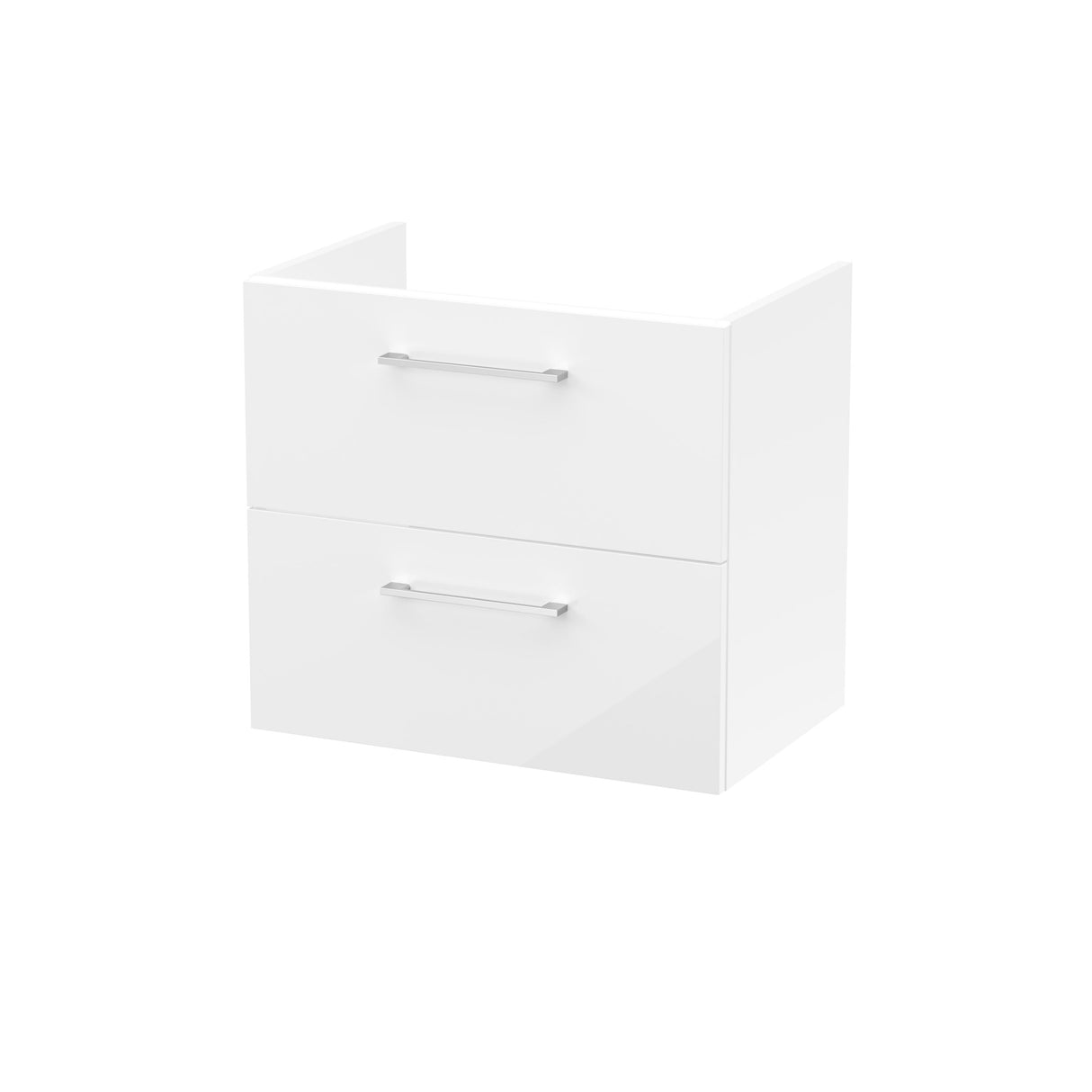 Modern Splash Arno 600mm Gloss White 2 Drawer Wall Hung Vanity Unit