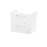 Modern Splash Arno 600mm Gloss White 2 Drawer Wall Hung Vanity Unit