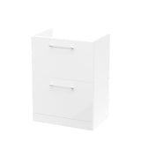 Modern Splash Arno 600mm Gloss White 2 Drawer Floor Standing Vanity Unit
