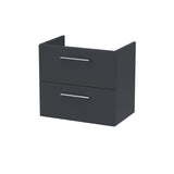 Modern Splash Arno 600mm Soft Black 2 Drawer Wall Hung Vanity Unit