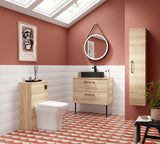 Modern Splash 500mm Bleached Oak Floor Standing WC Unit