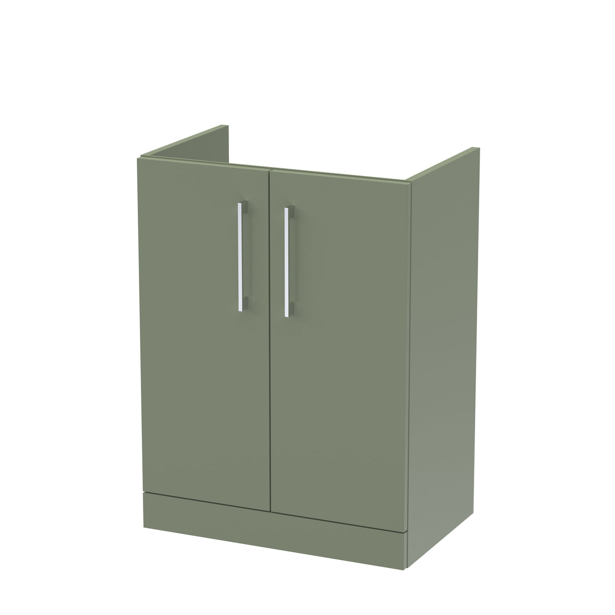 Modern Splash Arno 600mm Satin Green 2 Door Floor Standing Vanity Unit