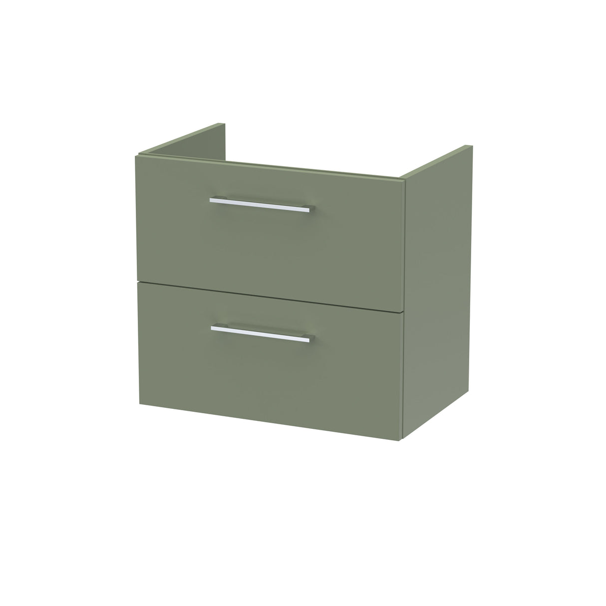 Modern Splash Arno 600mm Satin Green 2 Drawer Wall Hung Vanity Unit