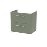 Modern Splash Arno 600mm Satin Green 2 Drawer Wall Hung Vanity Unit