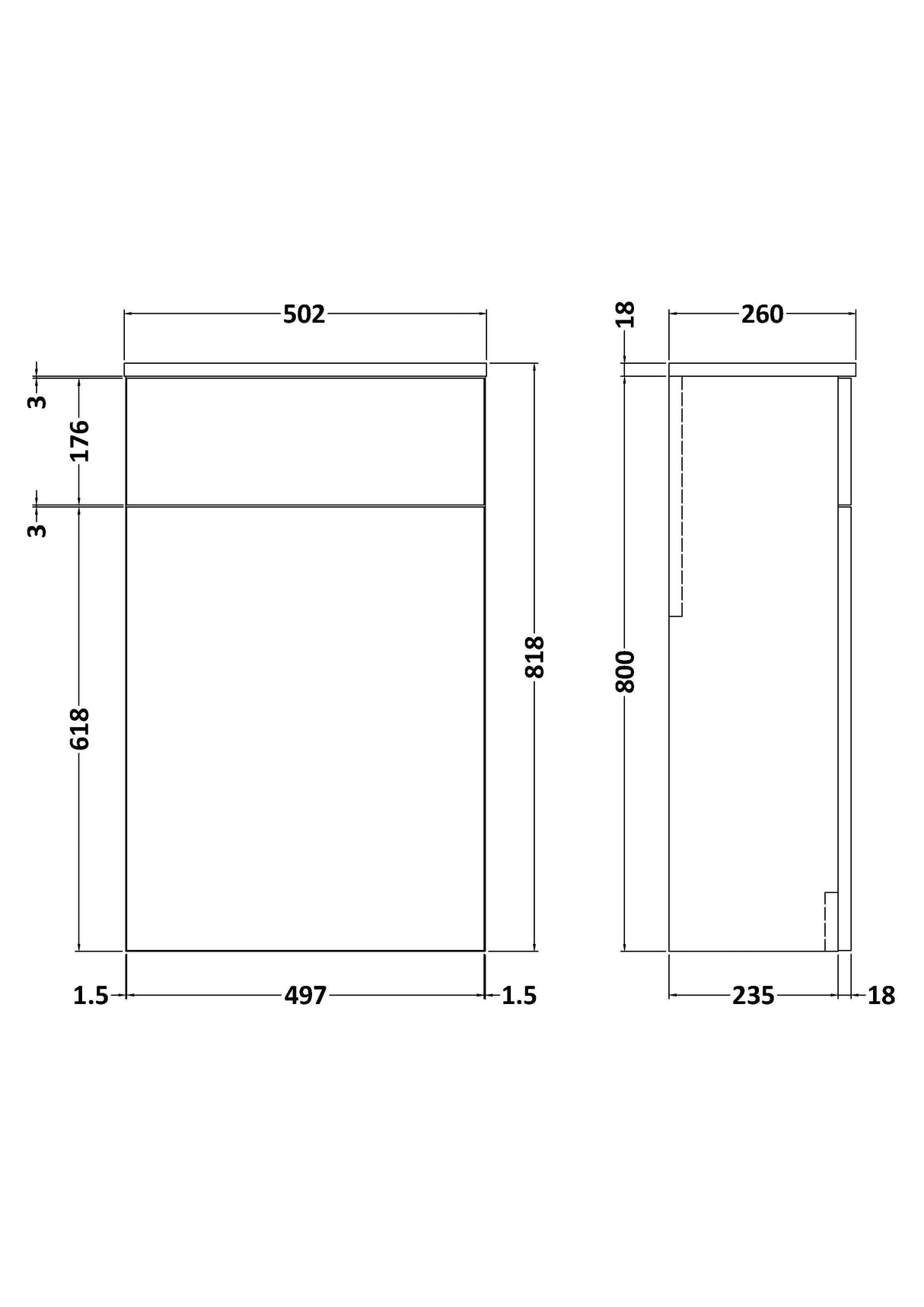 Modern Splash Arno 500mm Satin Green Floor Standing Compact WC Unit