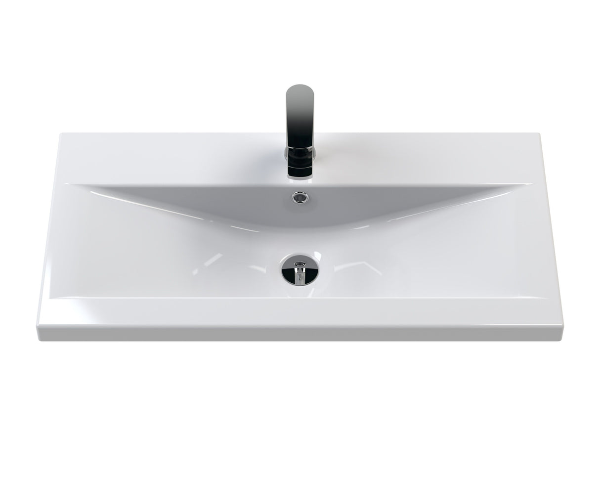 1 Tap Hole 800mm Mid-Edge Ceramic Basin