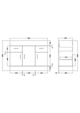 Modern Splash Eden 1000mm White Floor Standing Vanity Unit
