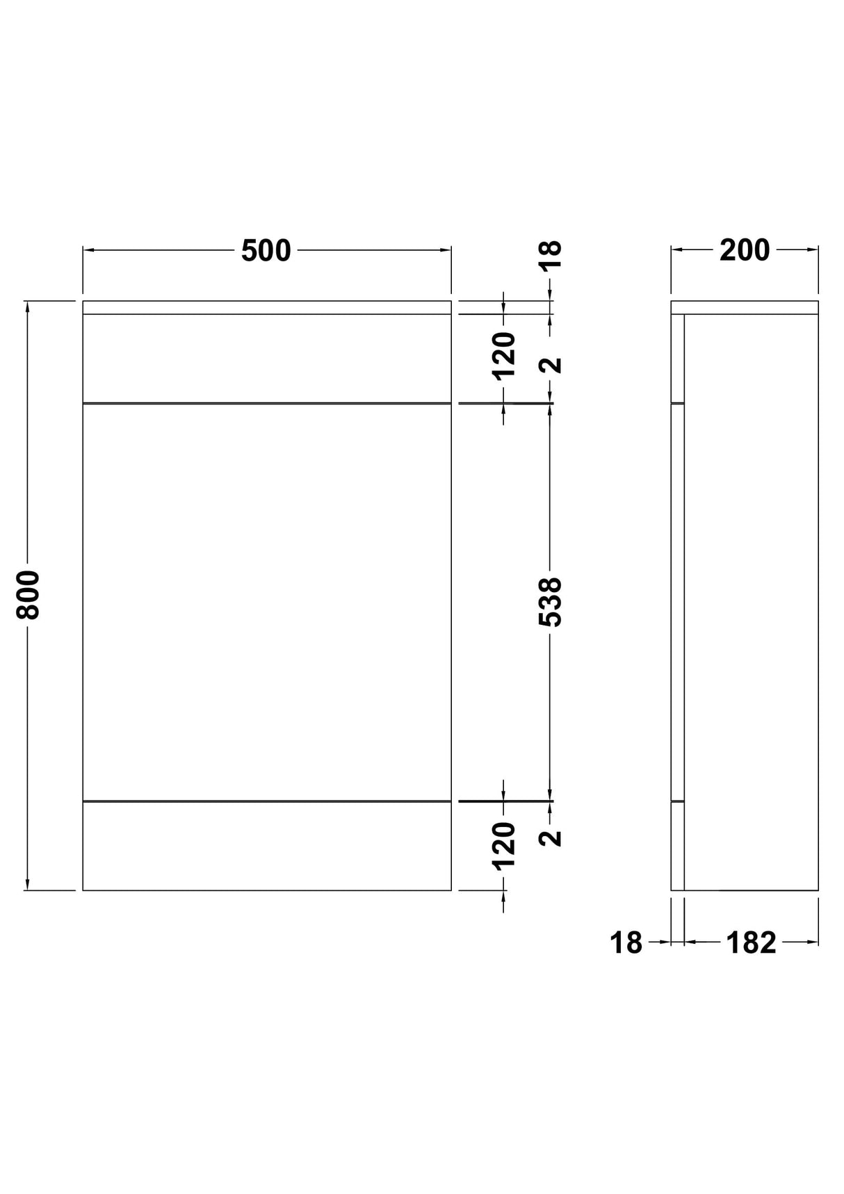 Modern Splash Eden 500mm Gloss White Floor Standing WC Unit