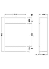 Modern Splash Eden 500mm Gloss White Floor Standing WC Unit