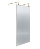 Modern Splash 900mm Chrome Fluted Wetroom Panel