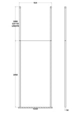Modern Splash 900mm Chrome Wetroom Panel