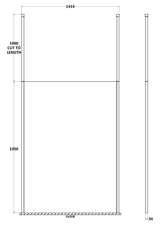 Modern Splash 1400mm Chrome Wetroom Panel