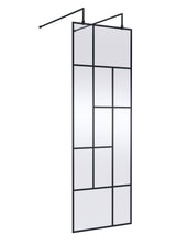 Modern Splash 700mm Matt Black Abstract Frame Wetroom Screen