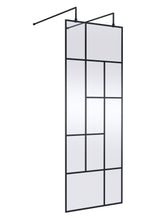 Modern Splash 760mm Matt Black Abstract Frame Wetroom Screen