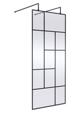 Modern Splash 9 900mm Matt Black Abstract Frame Wetroom Screen
