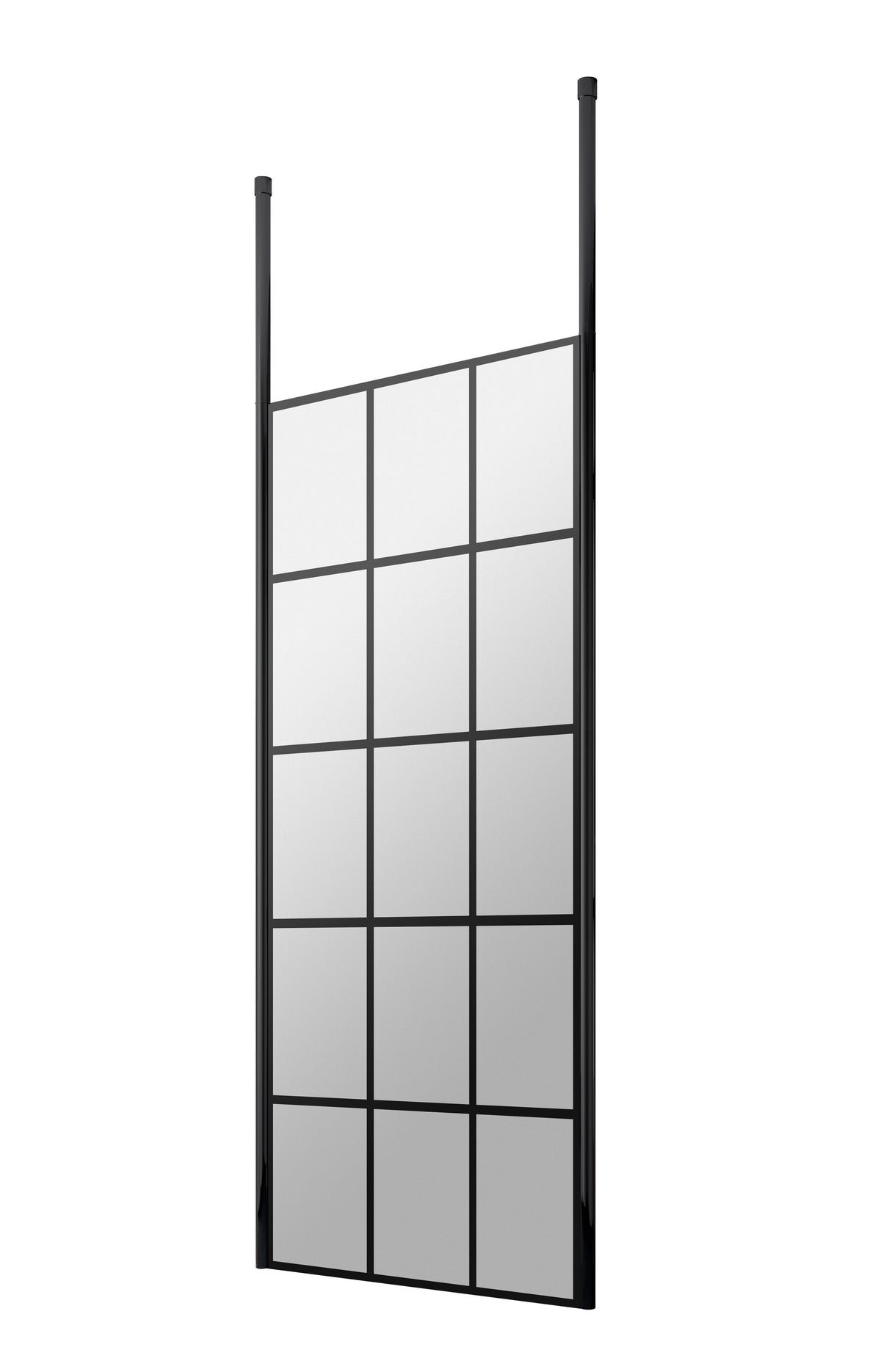 Modern Splash 700mm Frame Screen Matt Black Wetroom With Ceiling Posts