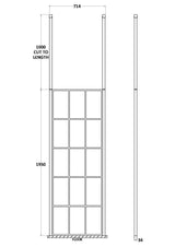 Modern Splash 700mm Frame Screen Matt Black Wetroom With Ceiling Posts