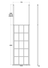 Modern Splash  760mm Matt Black Frame Screen Wetroom With Ceiling Posts