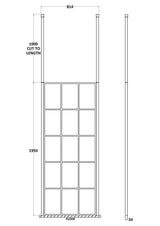 Modern Splash 800mm Matt Black Frame Screen Wetroom With Ceiling Posts