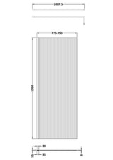 Modern Splash 800mm Brushed Brass Fluted Wetroom Panel