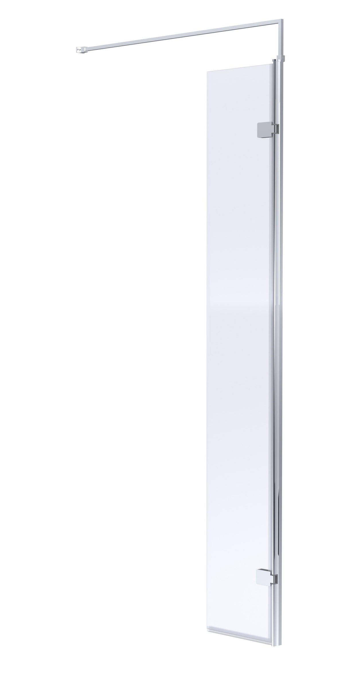 Modern Splash  300mm Chrome Hinged Wetroom Return Screen
