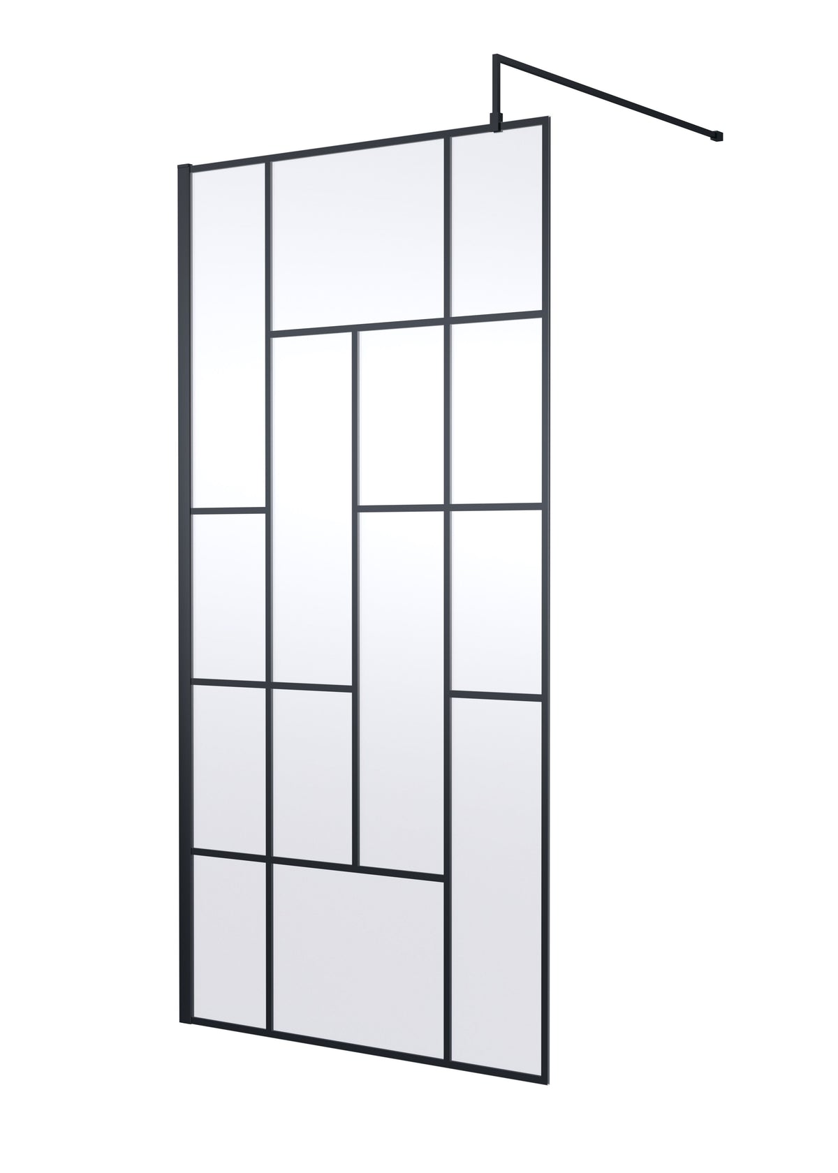 Modern Splash 1000mm Matt Black Wetroom Panel