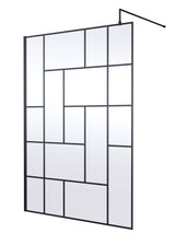 Modern Splash 1400mm Matt Black Wetroom Panel