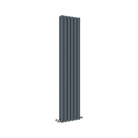 Oval Column White & Anthracite & Black Tall Vertical Central Heating Radiator
