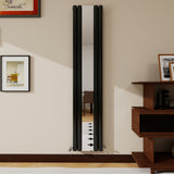 Modern Splash Vertical Oval Column Mirror Radiator 1800x381mm Double