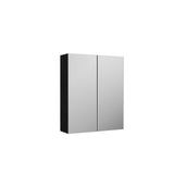 Modern Splash 600mm Charcoal Black Wall Hung 50/50 Mirror Cabinet