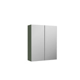 Modern Splash 600mm Satin Green Wall Hung 50/50 Mirror Cabinet