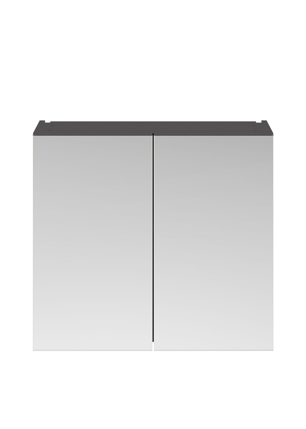 Modern Splash 800 x 715mm Fitted Wall Hung Gloss Grey Mirror Unit (50/50)
