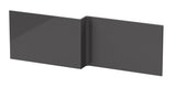 Modern Splash 1700mm L-Shaped Gloss Grey MFC Shower Bath Front Panel