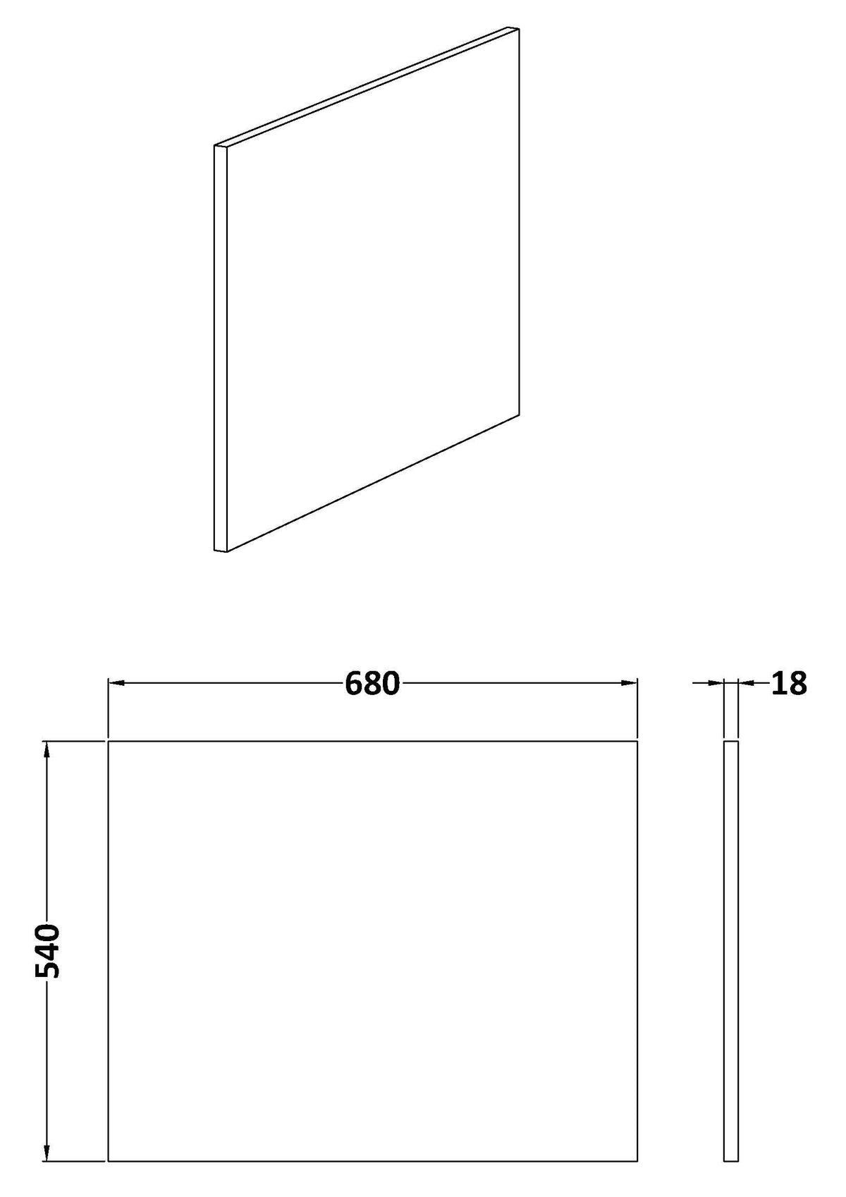 Modern Splash 700mm Gloss Grey MFC End Bath Panel With Plinth