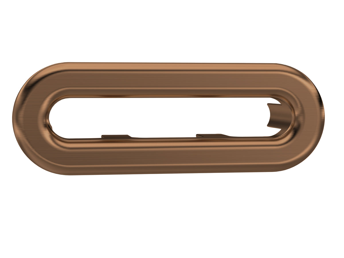Modern Splash Oval Brushed Bronze Basin Overflow Cover
