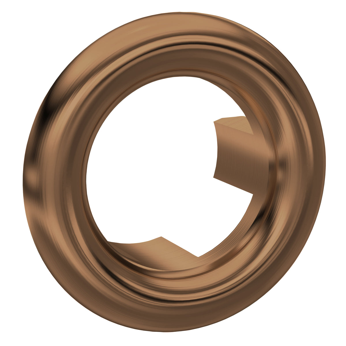 Modern Splash Round Brushed Bronze Basin Overflow Cover