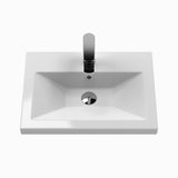 Modern Splash Compact 500mm Soft Black 2 Door Floor Standing Vanity Unit With Basin
