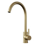 Top Fix Brushed Brass Swan Kitchen Tap