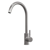 Top Fix Brushed Steel Swan Kitchen Tap