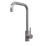 Top Fix Brushed Steel Square Kitchen Tap