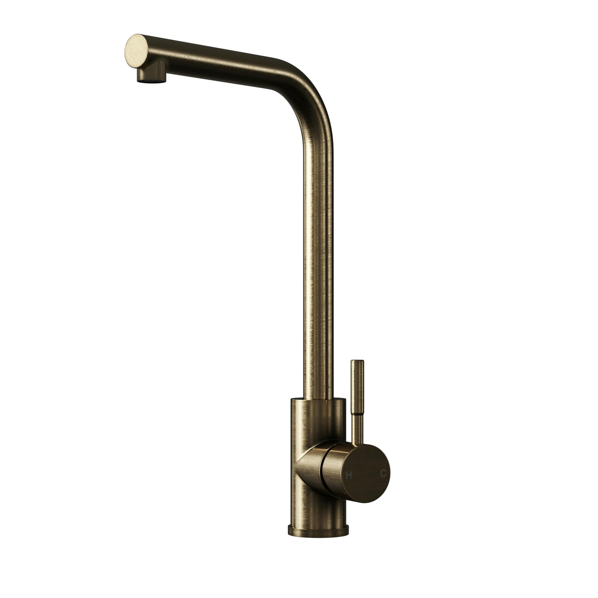 Top Fix Antique Brass L-Neck Kitchen Tap